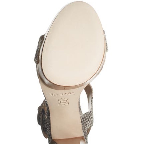 Via Spiga - Ira Snakeskin Printed Leather Sandal - Picture 5 of 5